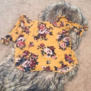 Floral Print Off the Shoulder Blouse